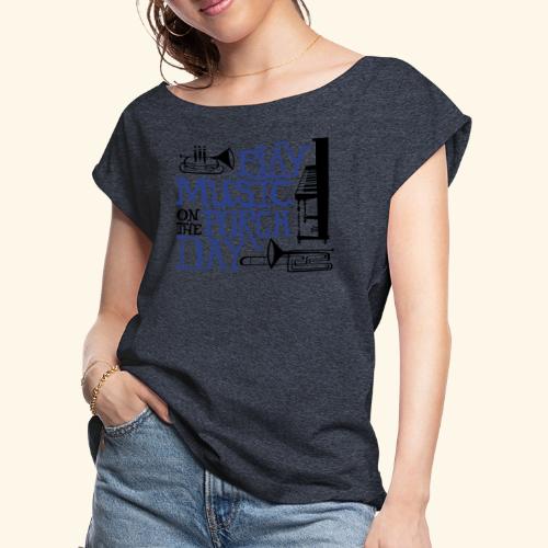 Horns - Women's Roll Cuff T-Shirt