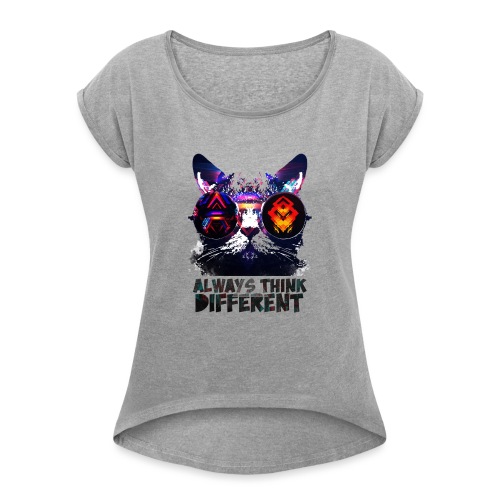 Cat Different - T-shirt Femme à manches retournées