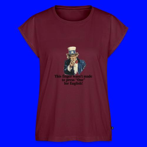 Uncle Sam - Finger - Women's Premium Roll Up Sleeve T-Shirt