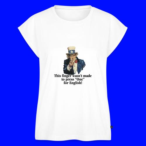 Uncle Sam - Finger - Women's Premium Roll Up Sleeve T-Shirt