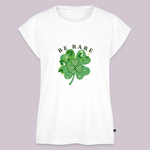BE RARE - Women's Premium Roll Up Sleeve T-Shirt