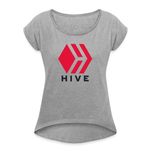 Hive Text - Women's Roll Cuff T-Shirt