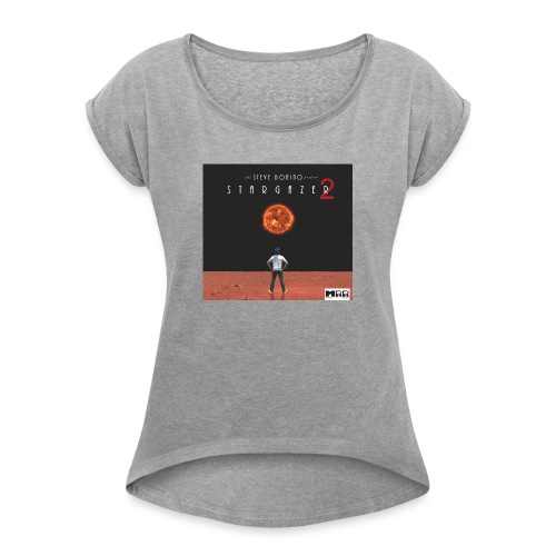 Stargazer 2 album cover - Women's Roll Cuff T-Shirt