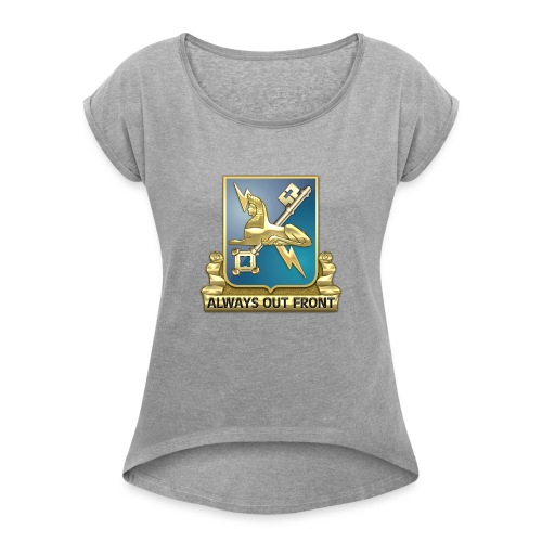 MI Regimental Insignia - Women's Roll Cuff T-Shirt