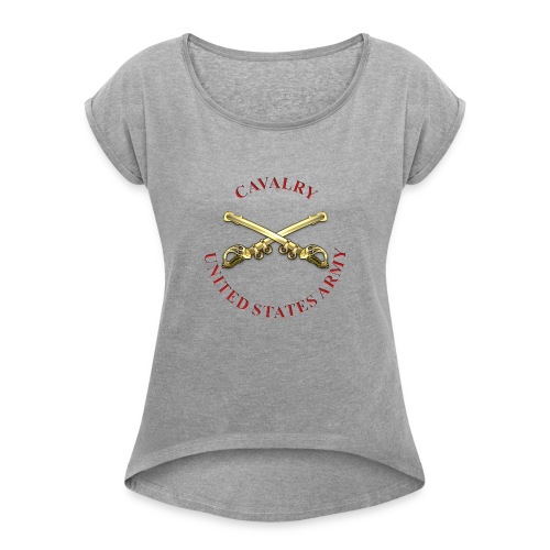 Cavalry Branch Insignia - Women's Roll Cuff T-Shirt
