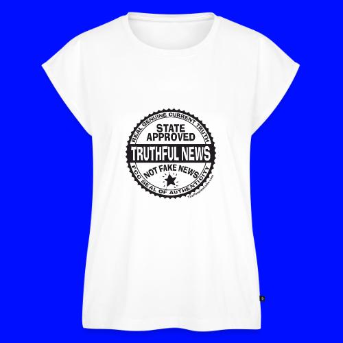 Truthful News FCC Seal - Women's Premium Roll Up Sleeve T-Shirt