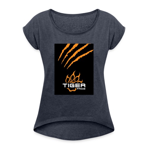 Tiger Pride iPad Case - Women's Roll Cuff T-Shirt
