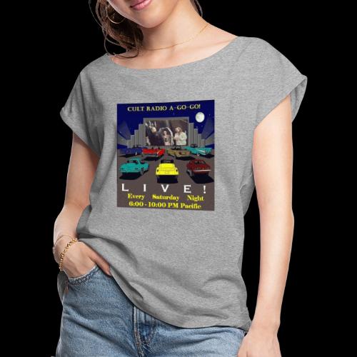 Original CRAGG Live Logo With Words - Women's Roll Cuff T-Shirt