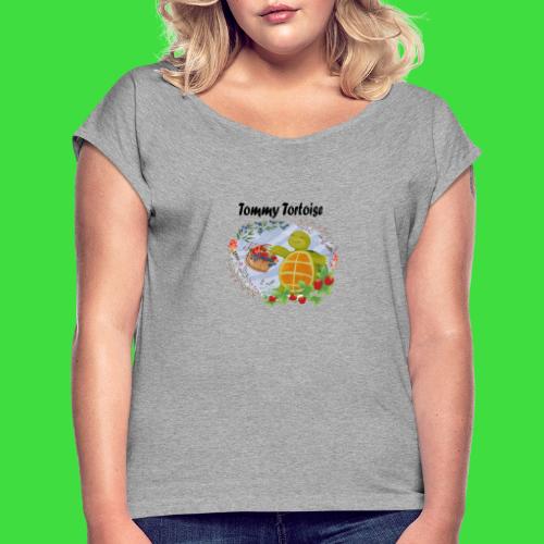 Tommy Tortoise white - Women's Roll Cuff T-Shirt