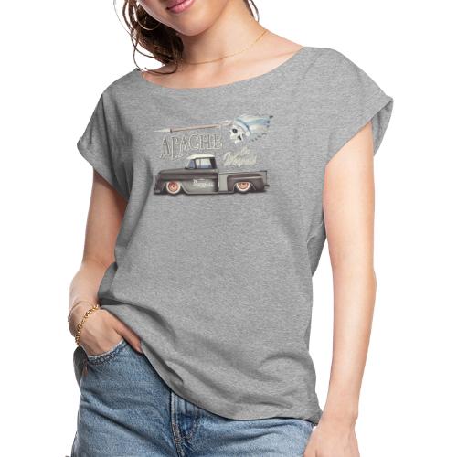 Apache On Warpath - Chevy Truck Task Force - Women's Roll Cuff T-Shirt