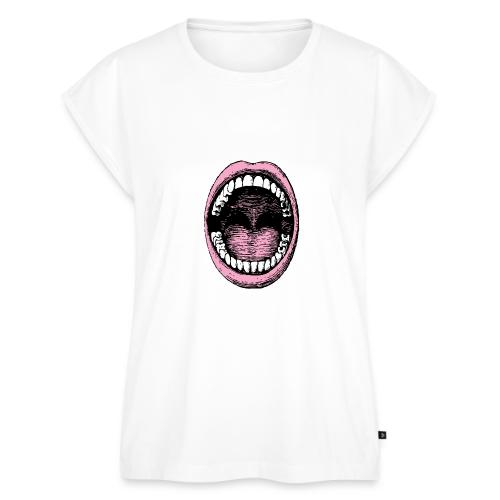 Big Mouth - Women's Premium Roll Up Sleeve T-Shirt