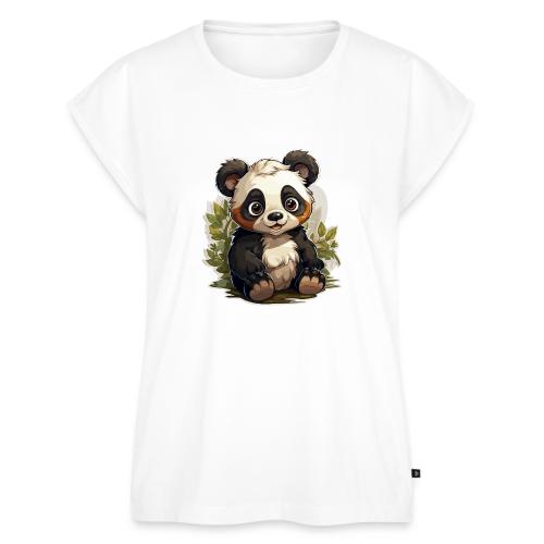 Charming Panda - Women's Premium Roll Up Sleeve T-Shirt