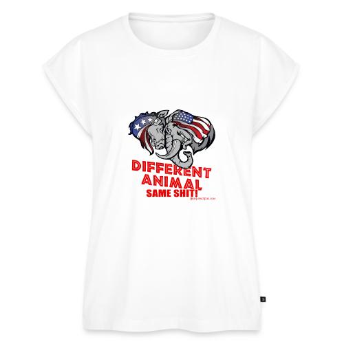 Different Animal Same Shit - Women's Premium Roll Up Sleeve T-Shirt
