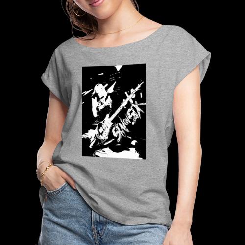Sin On Six Pete bass - Women's Roll Cuff T-Shirt