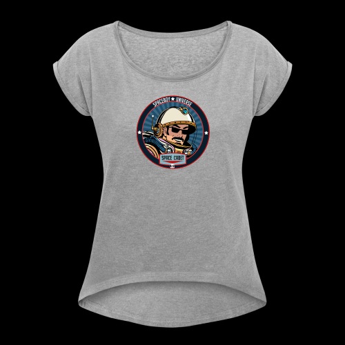 Spaceboy - Space Cadet Badge - Women's Roll Cuff T-Shirt