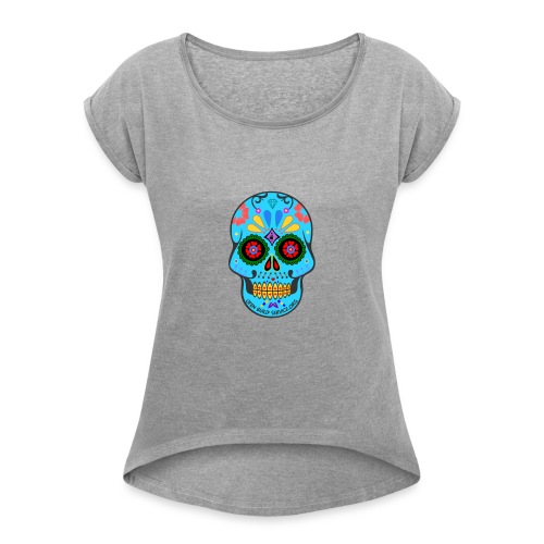 OBS Skull - Women's Roll Cuff T-Shirt