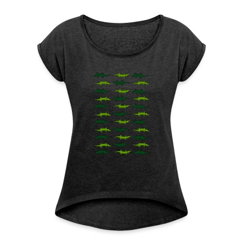 Crocs and gators - Women's Roll Cuff T-Shirt
