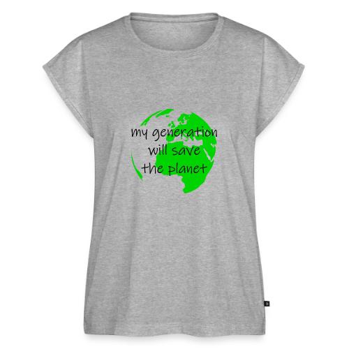 My Generation Will Save The Planet - Women's Premium Roll Up Sleeve T-Shirt