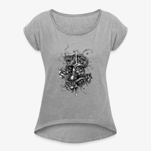 Dagger And Snake - Women's Roll Cuff T-Shirt