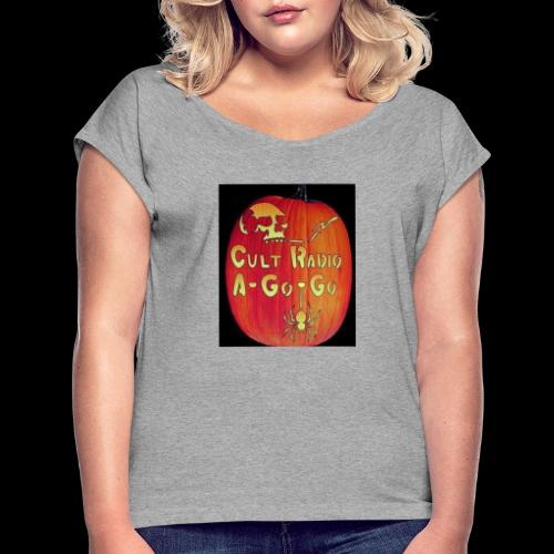 Cult Radio Jack-O-Lantern - Women's Roll Cuff T-Shirt