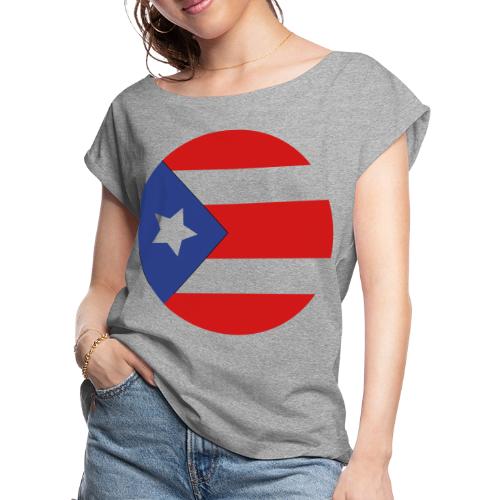 Bandera de Puerto Rico - Women's Roll Cuff T-Shirt
