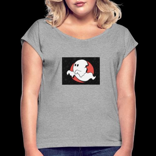 Little Baby Ghosty - Women's Roll Cuff T-Shirt