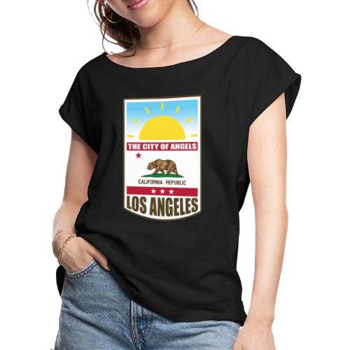 Los Angeles - California Republic - Women's Roll Cuff T-Shirt