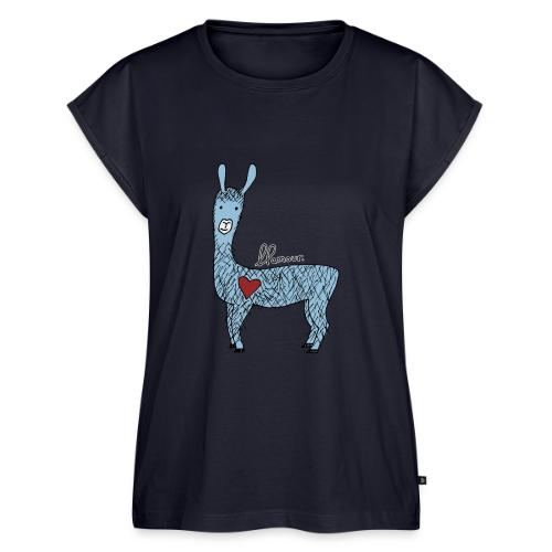 Cute llama - Women's Premium Roll Up Sleeve T-Shirt