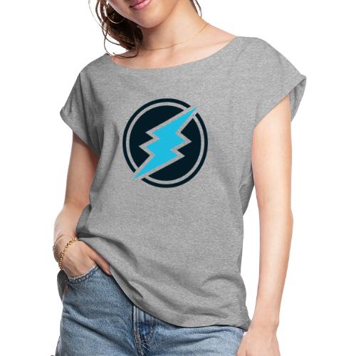 Electroneum - T-shirt Femme à manches retournées