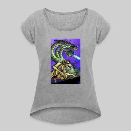 Hydra and Demon - Women's Roll Cuff T-Shirt