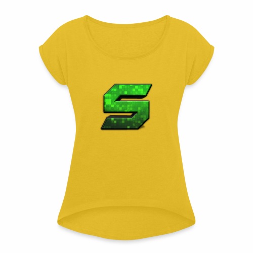 seans logo - Women's Roll Cuff T-Shirt