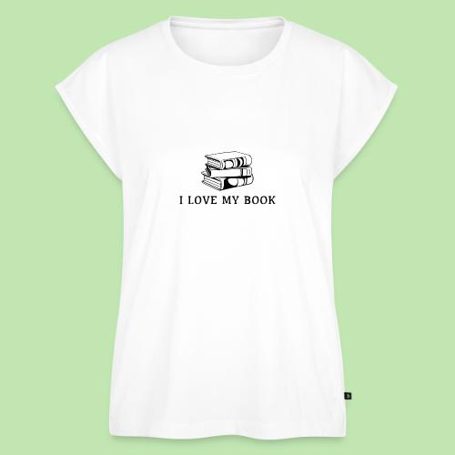 I love my book t-shirt - Women's Premium Roll Up Sleeve T-Shirt