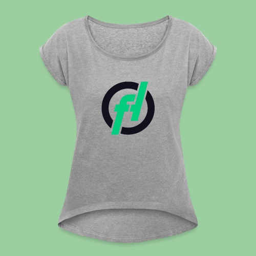 Fallout-Hosting Dark Icon - Women's Roll Cuff T-Shirt