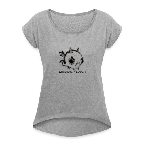 ANGRY DRAGON - Women's Roll Cuff T-Shirt
