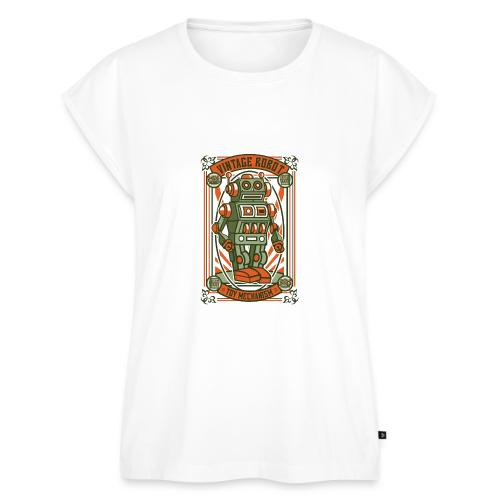 Vintage Toy Robot - Women's Premium Roll Up Sleeve T-Shirt