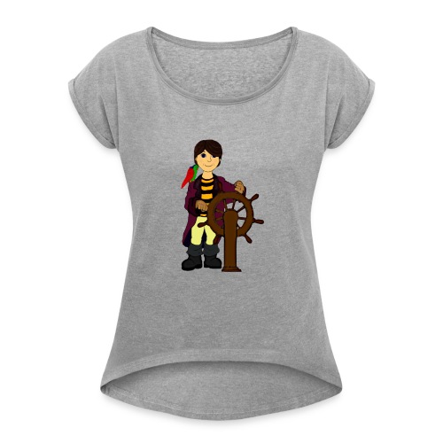 Alex the Great - Pirate - Women's Roll Cuff T-Shirt