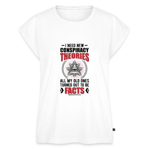 Conspiracy Theory Star for Light Colors - Women's Premium Roll Up Sleeve T-Shirt