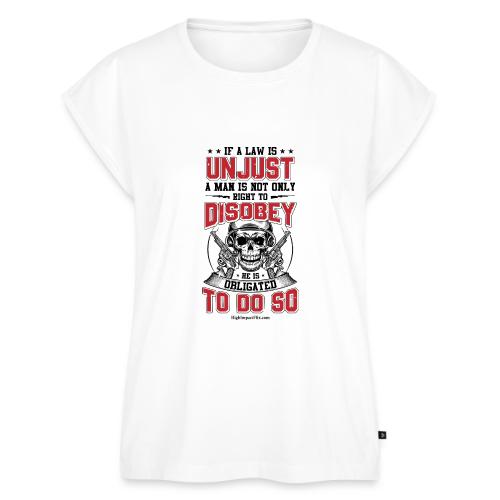 Unjust Laws for Light Colors - Women's Premium Roll Up Sleeve T-Shirt