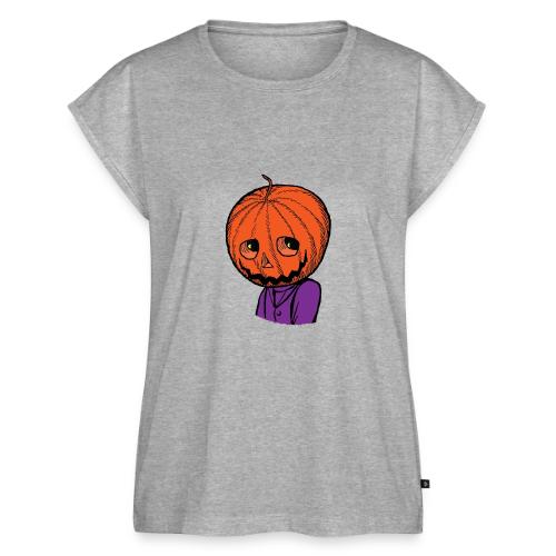 Pumpkin Head Halloween - Women's Premium Roll Up Sleeve T-Shirt
