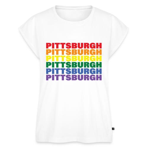Pittsburgh_Pride - Women's Premium Roll Up Sleeve T-Shirt