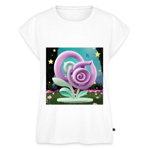 Lila Bloom | Double Floral Eco-Inspired Art - Women's Premium Roll Up Sleeve T-Shirt