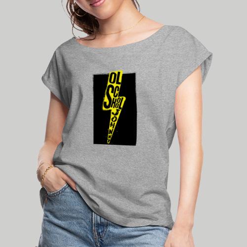 Ol' School Johnny Colour Lightning - Women's Roll Cuff T-Shirt