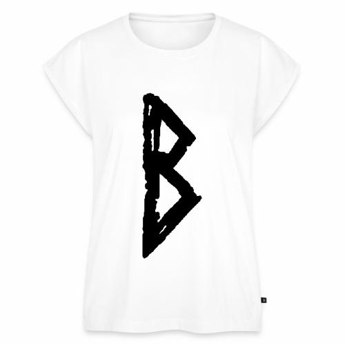 Elder Futhark Rune Berkana - Letter B - Women's Premium Roll Up Sleeve T-Shirt