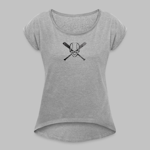 Skull & Cross Bats - Women's Roll Cuff T-Shirt
