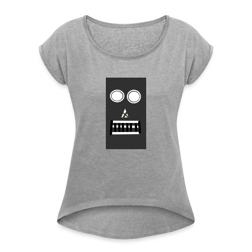 KingRay the robot - Women's Roll Cuff T-Shirt
