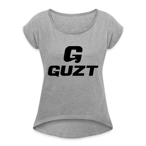 Guzt-Logo-Final-Stacked - Women's Roll Cuff T-Shirt