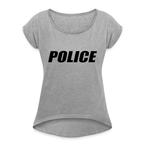 Police Black - Women's Roll Cuff T-Shirt