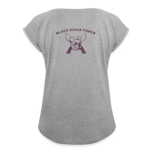 BSK Amok back - Women's Roll Cuff T-Shirt