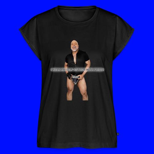 AMARU - I Wear My Self-esteem With Pride! - Women's Premium Roll Up Sleeve T-Shirt