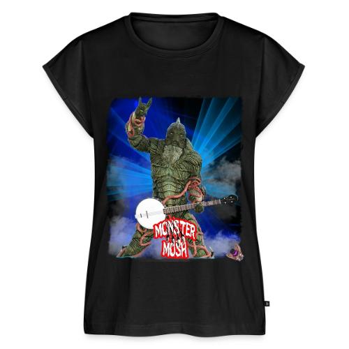 Monster Mosh Creature Banjo Player - Women's Premium Roll Up Sleeve T-Shirt